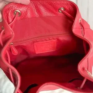 Coach | Bags | Coach Billie Backpack Red Pebbled Leather  display picture 2